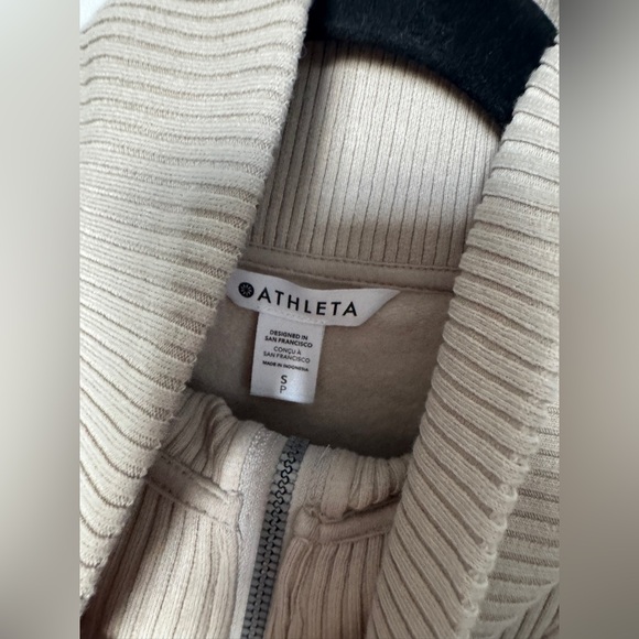 NWT Athleta Retroplush Revive Half Zip Sweatshirt - Picture 6 of 7